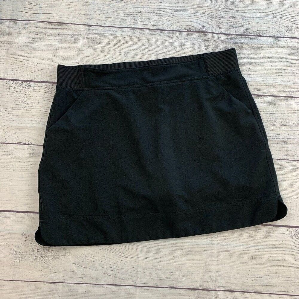 32 Degrees Skort sz L Skirt with Shorts Underneath Black Pull On Activewear
